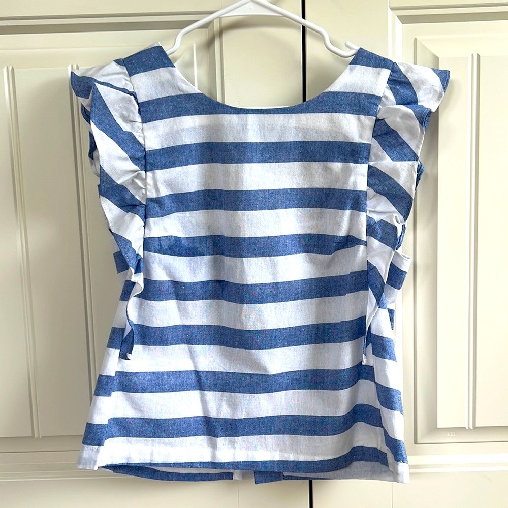Blue and White Striped Tank